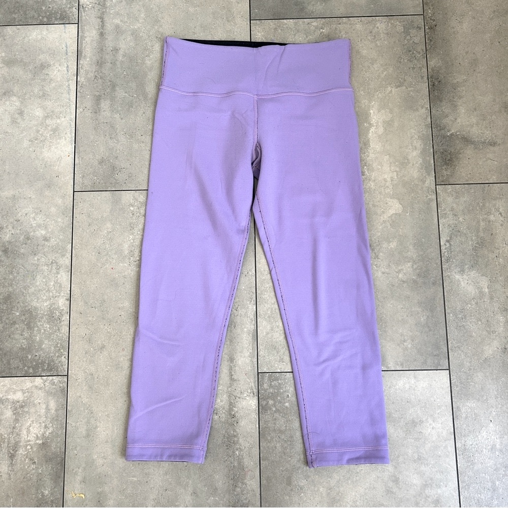 Lululemon purple wunder under cropped leggings 4.